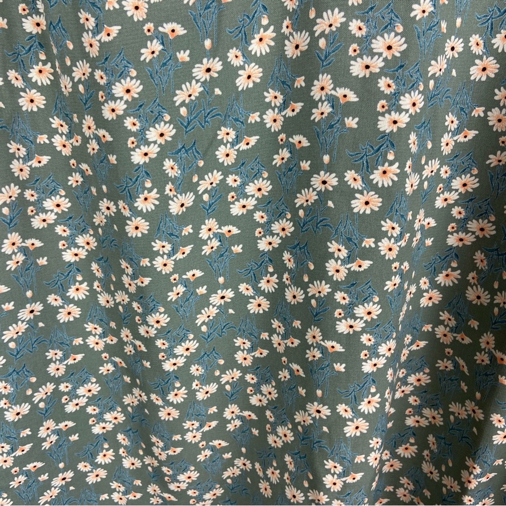 Papermoon Green Floral Daisy Blouse Top W/ Button Detail Cottagecore Xs NWT - Picture 10 of 10